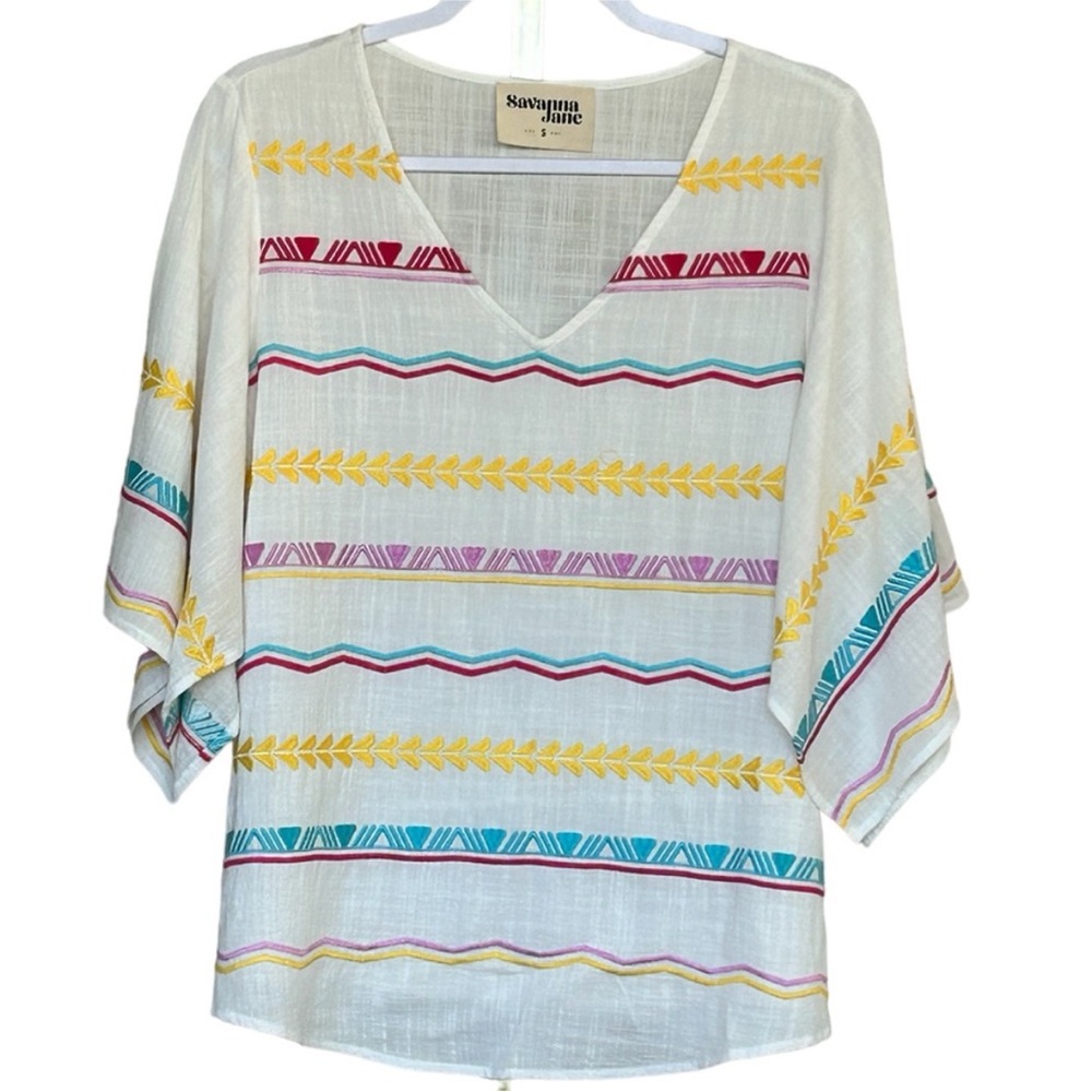 Savanna Jane Embroidery Boho Blouse
Shirt Size S